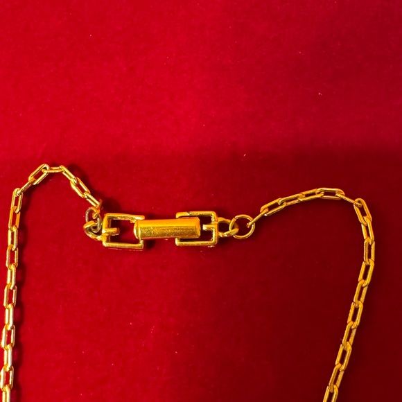 Givenchy Gold Chain Necklace with Logo Pendant - Picture 5 of 13
